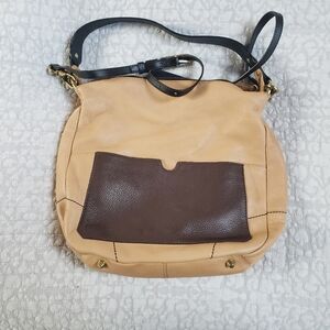 orYany Tan and Brown Leather Shoulder Bag